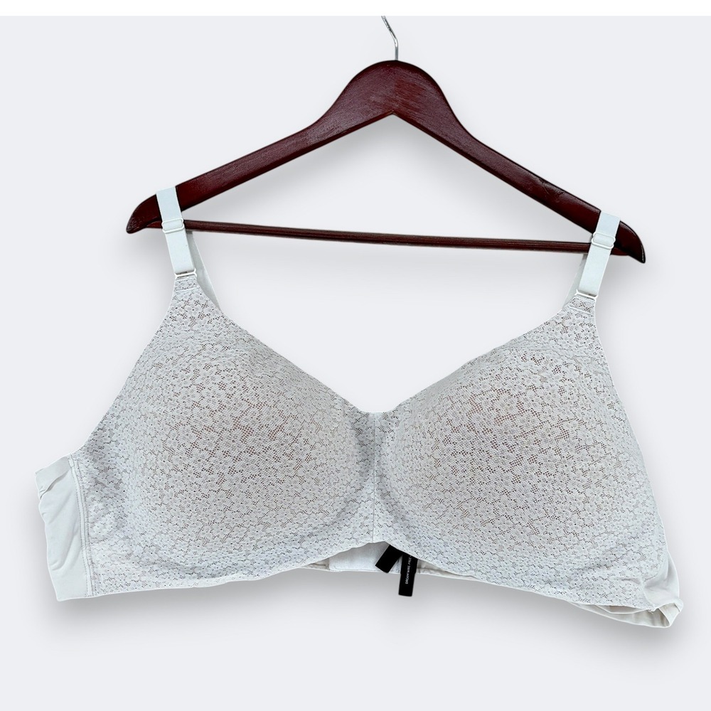 Torrid Womens Dream Wire-Free Lace Bra 50C White Wireless Comfort Lingerie